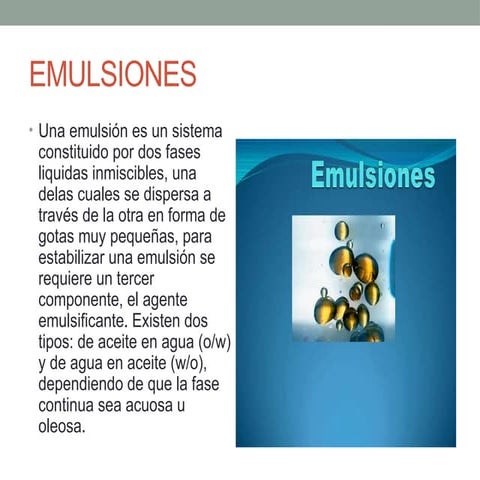 Elaboración de emulsiones | DOCX