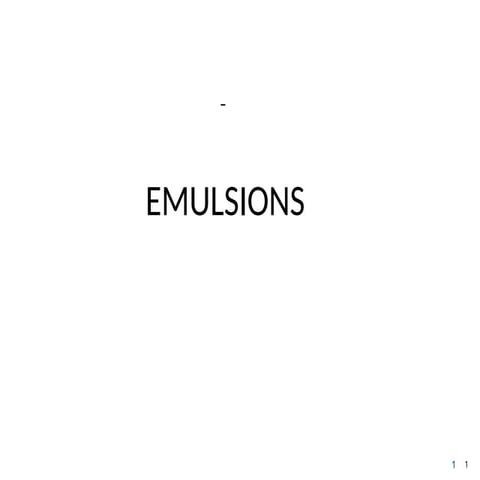 Emulsion pdf, b. Pharmacy 5 th semester, industrial pharmacy.