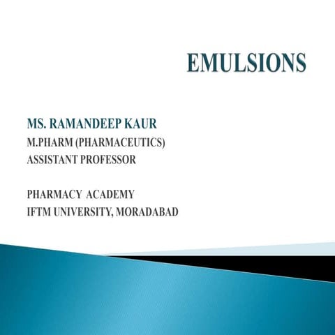 Emulsion 1 Liquid Paraffin 2025 Anu Pdf
