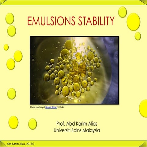 Emulsion stability