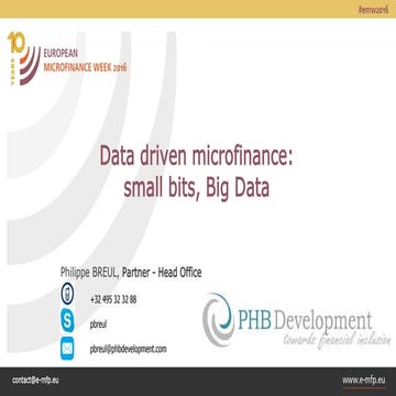 Emw2016  data driven microfinance
