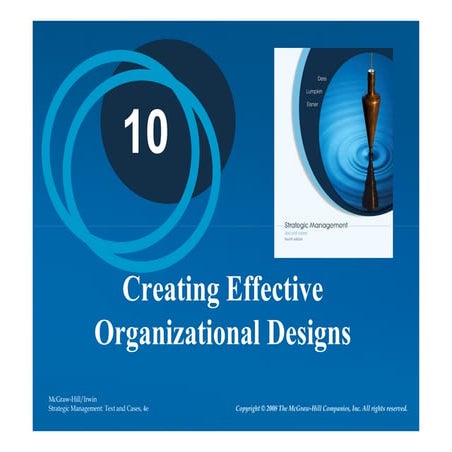 SM Lecture Nine (Part B) - Creating Effective Organizational Designs 