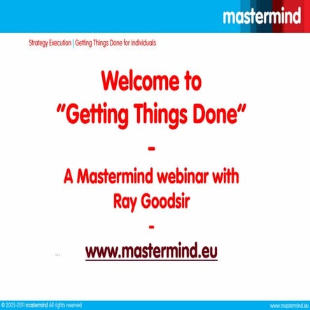 En   gtd webinar slides - 2011-01-06 - rjg