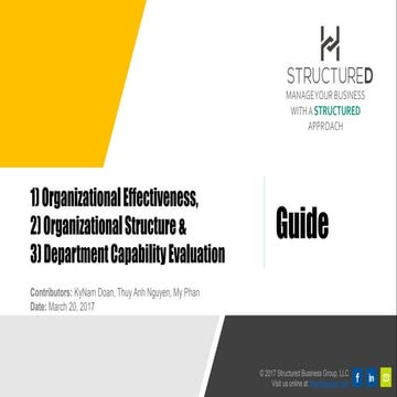 Operational Model Evaluations Guide - Structured Business Group