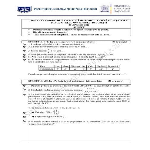 9 varianta oficiala bac matematica m1 2010 (prima sesiune) | PDF