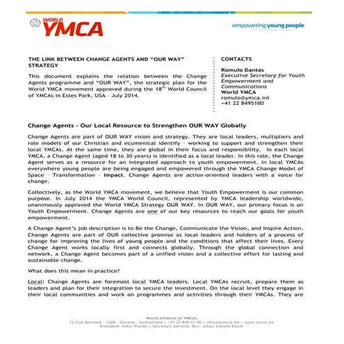 En   the relation between change agents and our way strategy