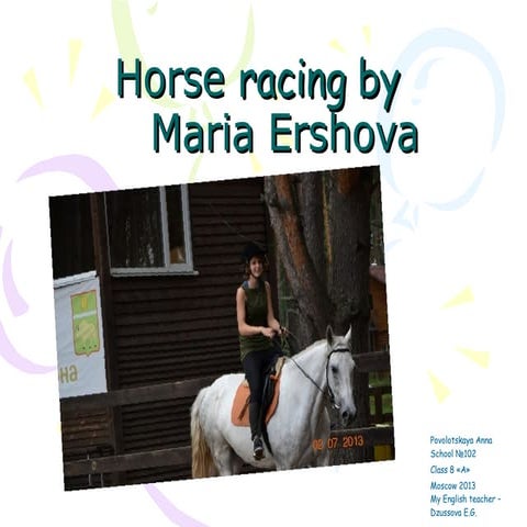 Equestrian sport. | PPTX
