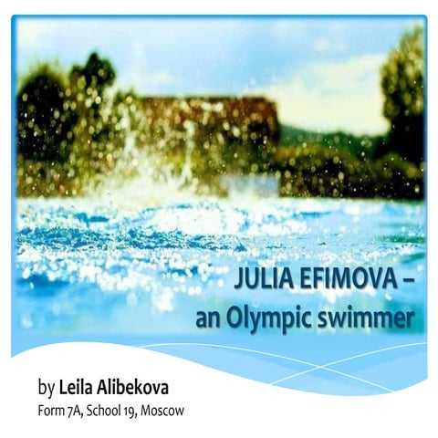 Julia Efimova – an Olympic swimmer