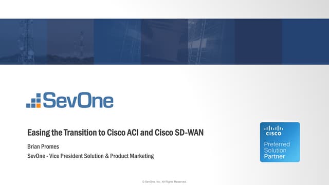 Cisco Connect 2018 Singapore - Easing the Transition 