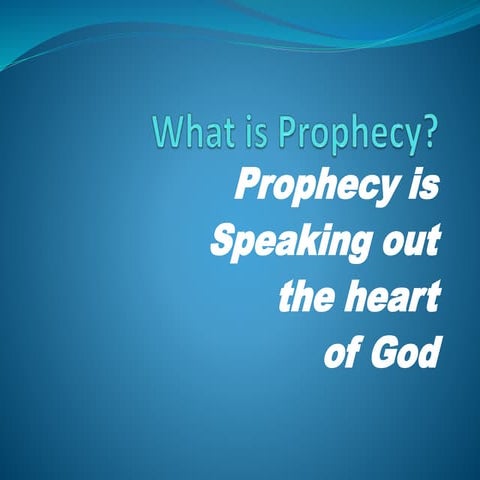 EN2 What is prophecy  1 of 6