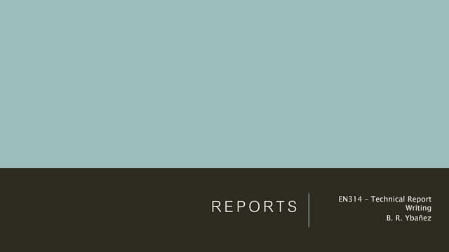 Writing Short and Long Reports (Academic and Professional Writing)