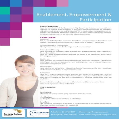 Enablement, Empowerment & Participation Training Course 