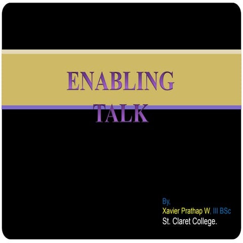 Enable talk