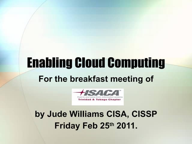 Enabling Cloud Computing