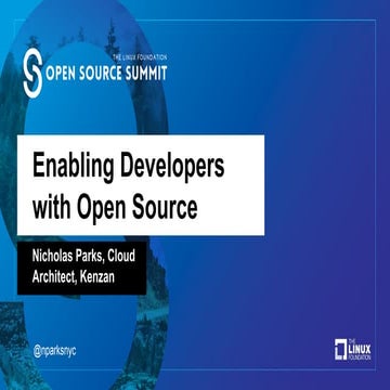 Enabling Developers with Open Source