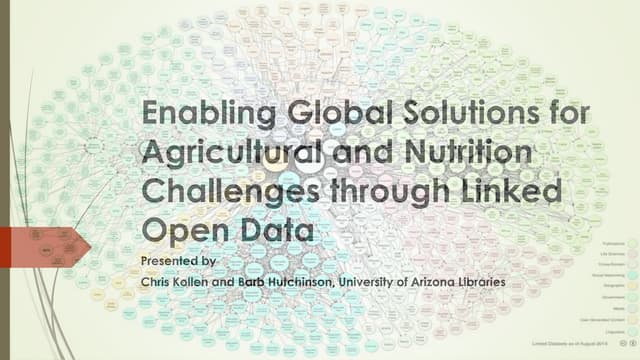 Enabling Global Solutions for Agricultural and Nutrition Challenges through L...