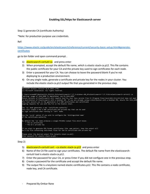 Enabling SSL Elasticsearch on server