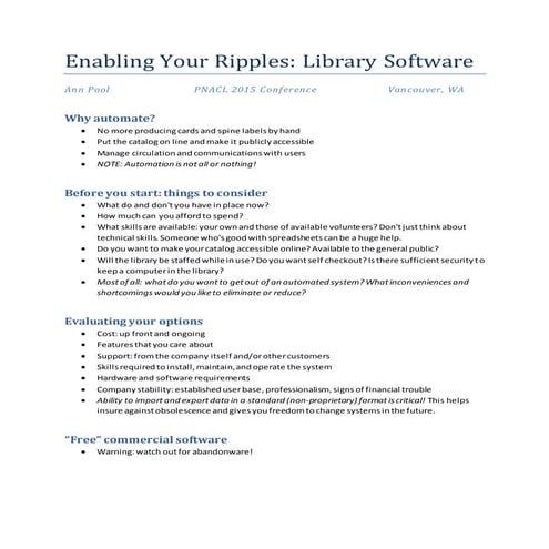 Enabling Your Ripples Participant Handout