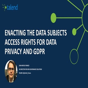 Enacting the data subjects access rights for gdpr with data services and data...