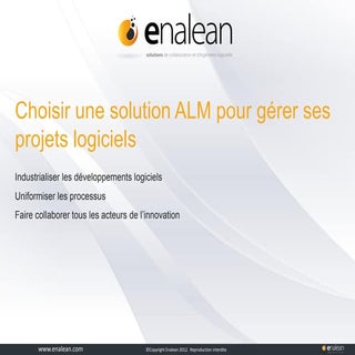 Choisir sa solution ALM: séminaire