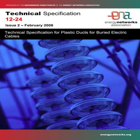 ENATS 12-24 Technical Specification For Plastic Ducts For Buried Electric Cables