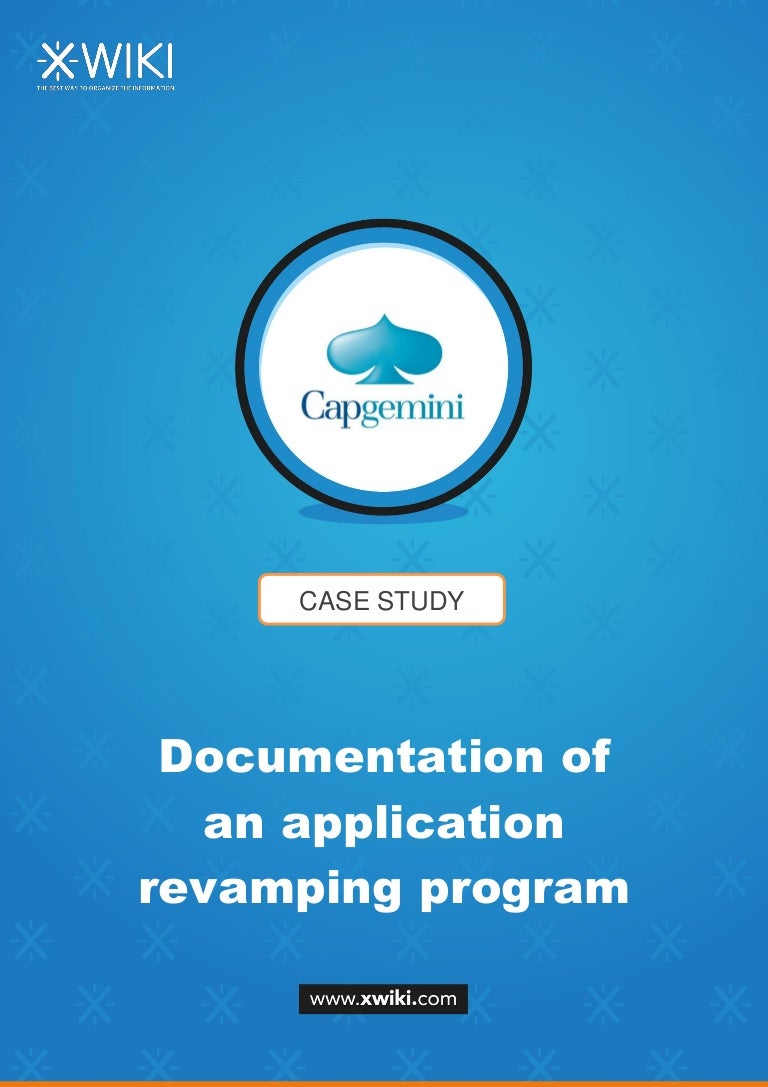 Documentation of an application revamping program the Capgemini case…