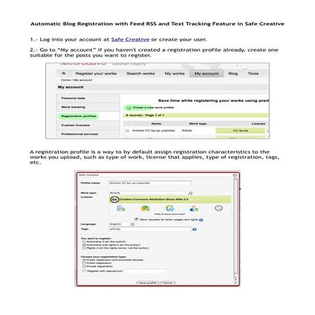 Automatic Text Blog Registration and Tracking