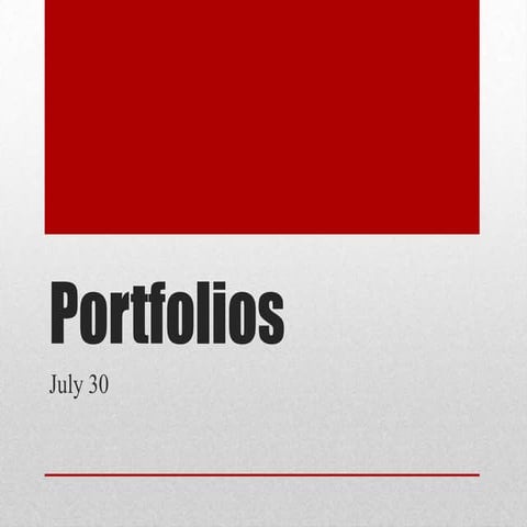 Enc 1102 portfolios