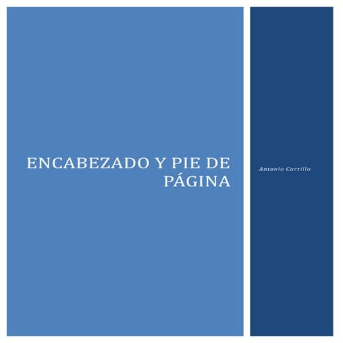 Encabezado y pie de página