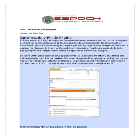 Encabezad y pied pag 2