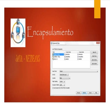 Encapsulamiento en JAVA-NETBEANS