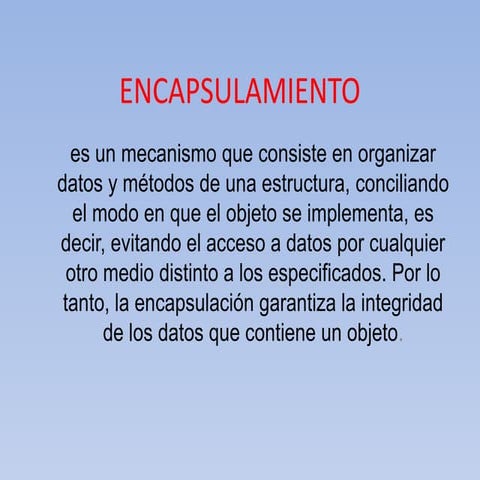 encapsulamiento | PPTX
