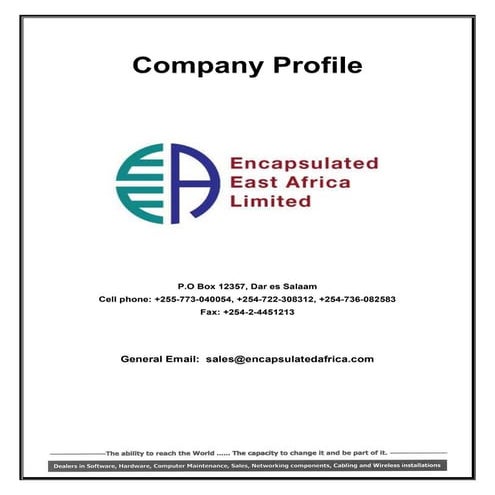 Encapsulated East Africa Limited   Company Profile 2010.