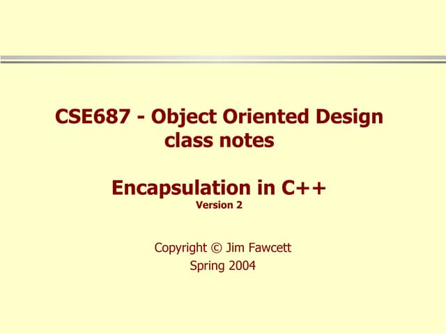 Encapsulation