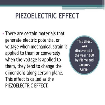 Peizo electric effect 