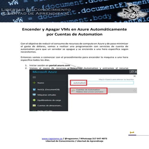 Encender y Apagar VMs en Azure Automaticamente