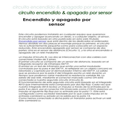 Encendido y apagado por sensor