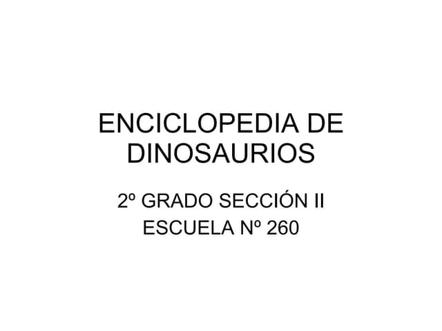 Enciclopedia de Dinosaurios