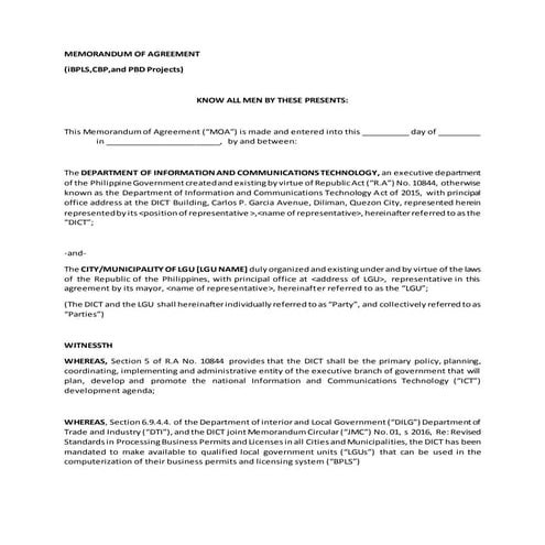 E bplscbppbd moa-template-2021-v.2.5_draft | PDF