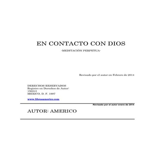 En contacto con dios