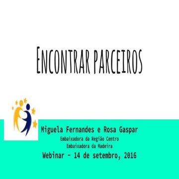 2º Webinar: encontrar parceiros
