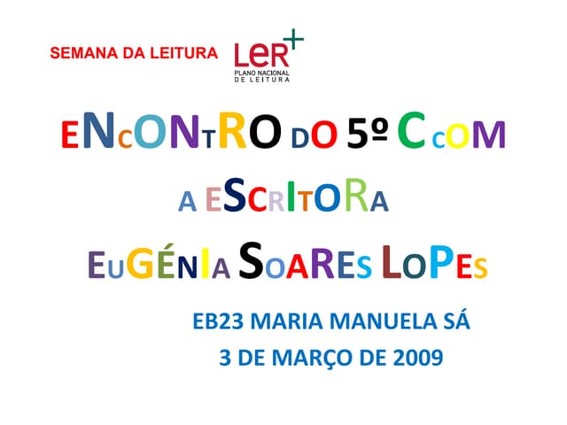 Encontro Do 5º C Com A Escritora Ve...