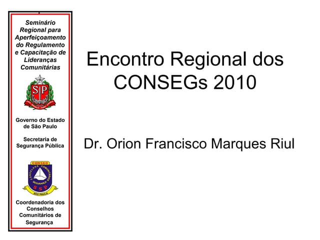 Encontro regional dr o rion