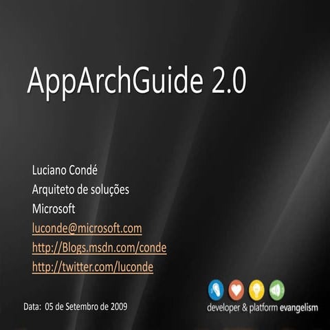 Encontro no .NET Architects - Application Architecture Guide (AppArchGuide)
