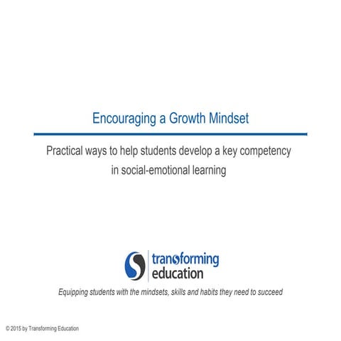 Encouraging A Growth Mindset