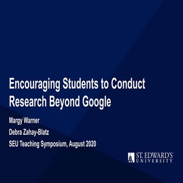 Encouraging students to conduct research beyond Google in an online course