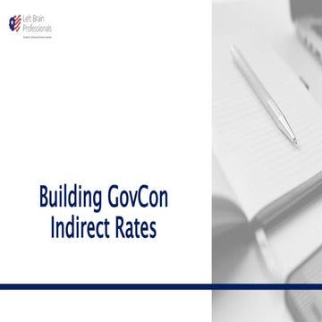 Indirect Rates - What Strategy is Right for your Organization | PDF