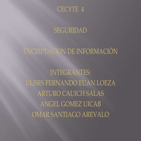 Encriptación | PPTX
