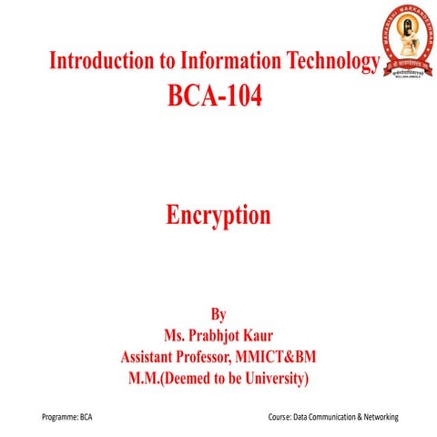 notes by prabhjot kaur on encryption pdf