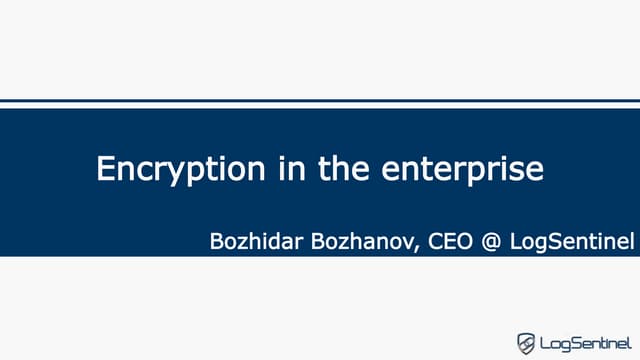 Encryption in the enterprise